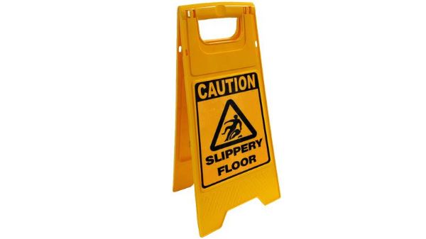 Picture of CAUTION SLIPPERY FLOOR FOLDING FLOOR SIGN